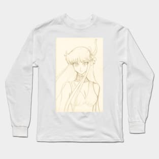 saori the athena goddess sketch Long Sleeve T-Shirt